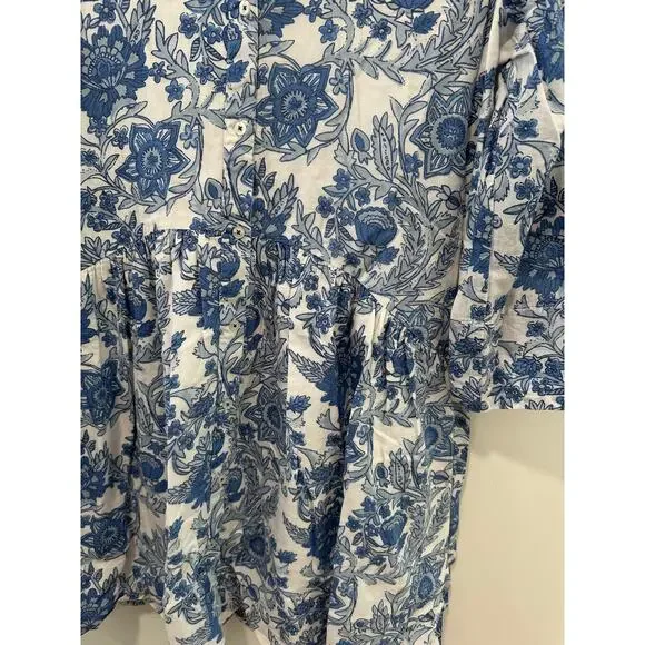 Tuckernuck Exclusive Ro’s Garden Blue Leticia Deauville Mini Dress Size L - Picture 5 of 7